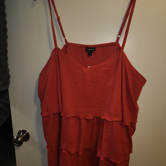 Torrid Women's Orange Layered Blouse - Picture 2 of 7
